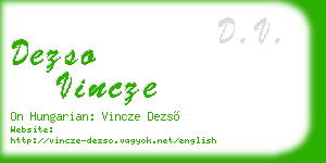 dezso vincze business card